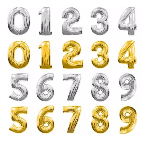 Globos Metálicos de Letras y Números
